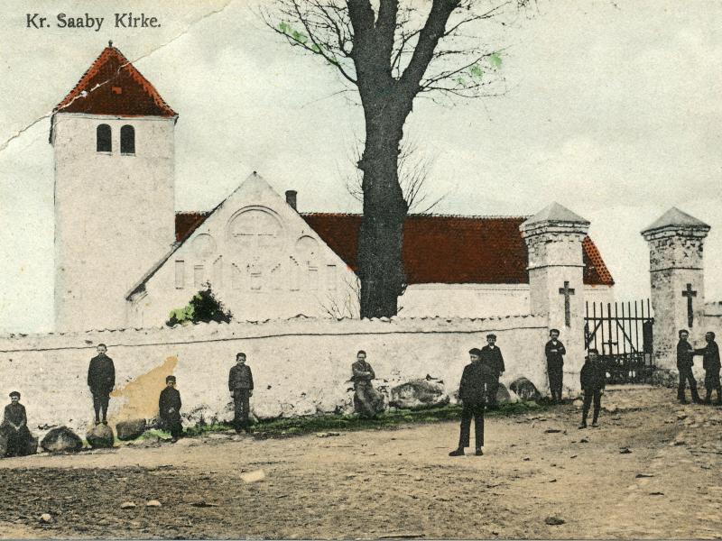 Kr. Såby Kirke (1907) fra Lejre Arkivs postkortsamling 